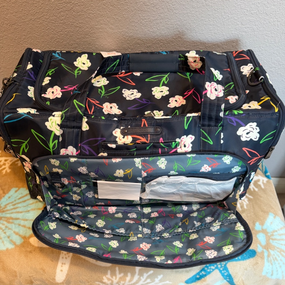 LUG Bright Floral Trolley Duffel~NEW with tags - Picture 8 of 16